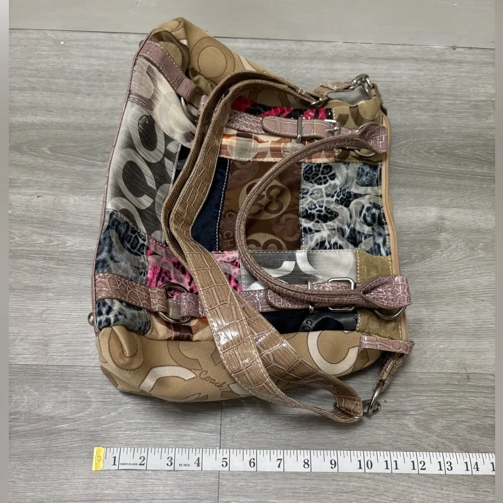 Coach Signature Brown and Tan Tote